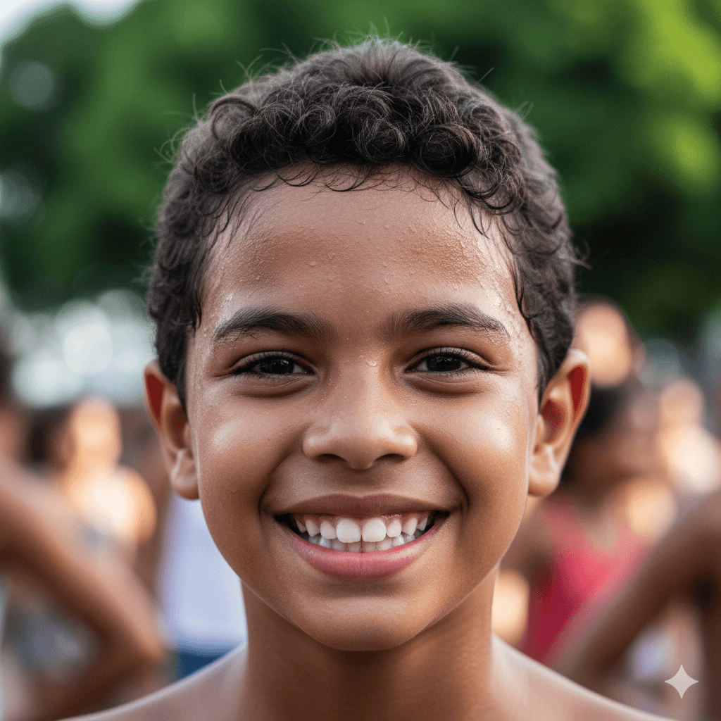 Meninos praticando esporte